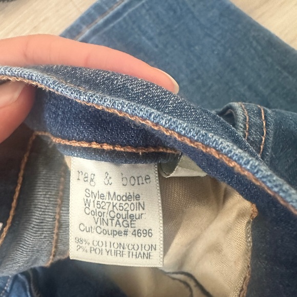 Rag and bone skinny zip crop Denium jeans - Picture 9 of 10